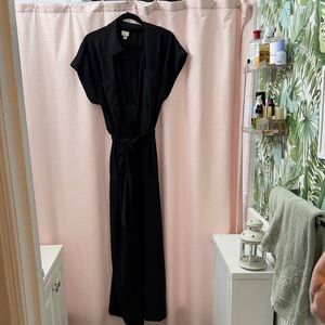 Black Short Sleeve Jumpsuit